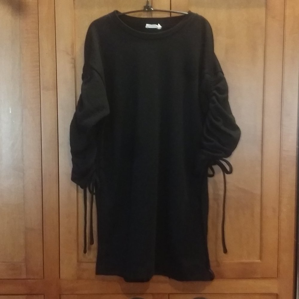 Lush Black Sweatshirt Dress Small